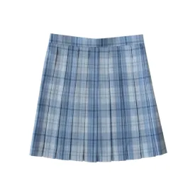 [Spring River Blue] JK vintage plaid uniform skirt