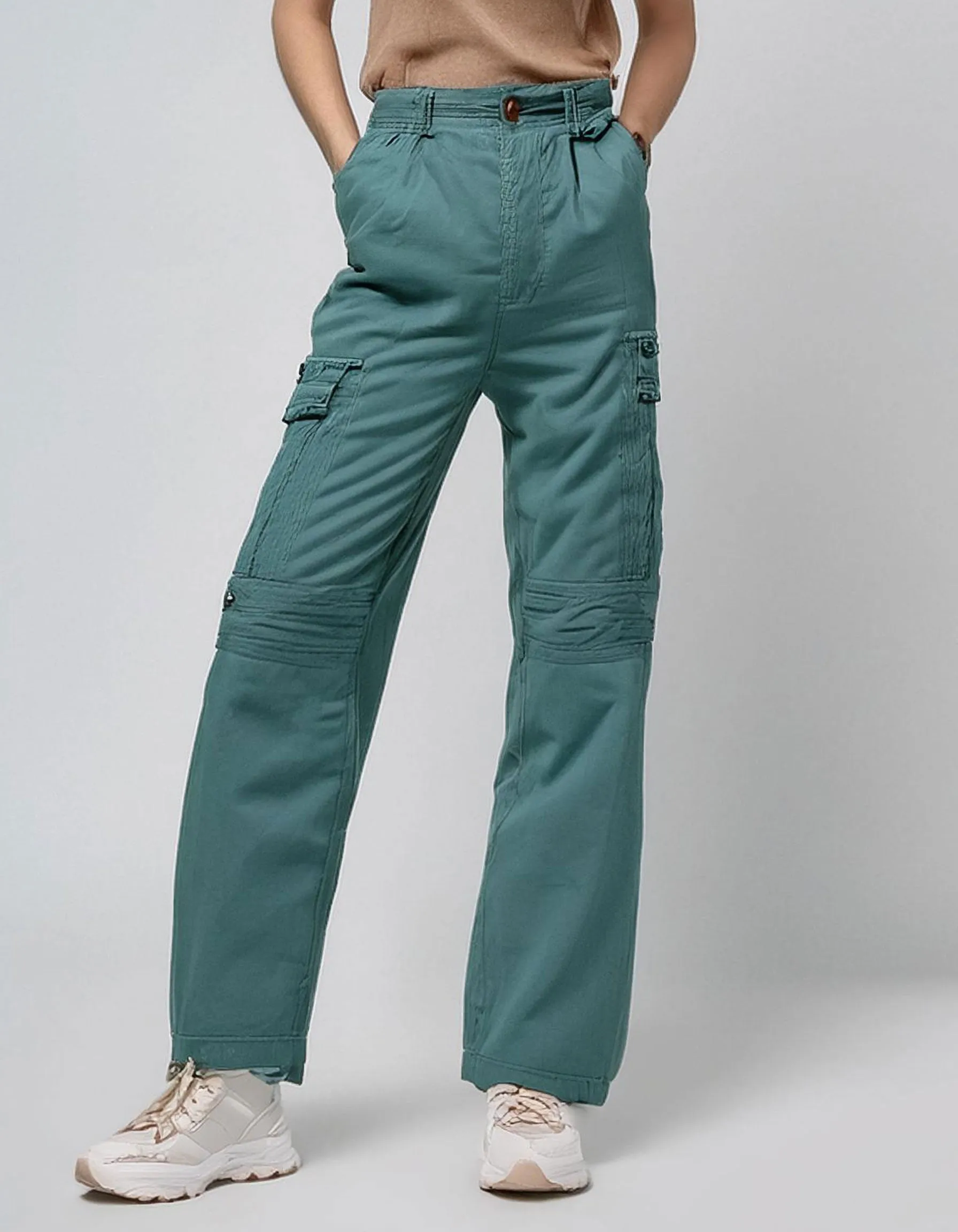 Teal Cargo Pants