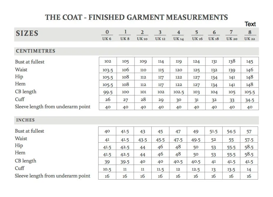 THE AVID SEAMSTRESS • The Coat Sewing Pattern