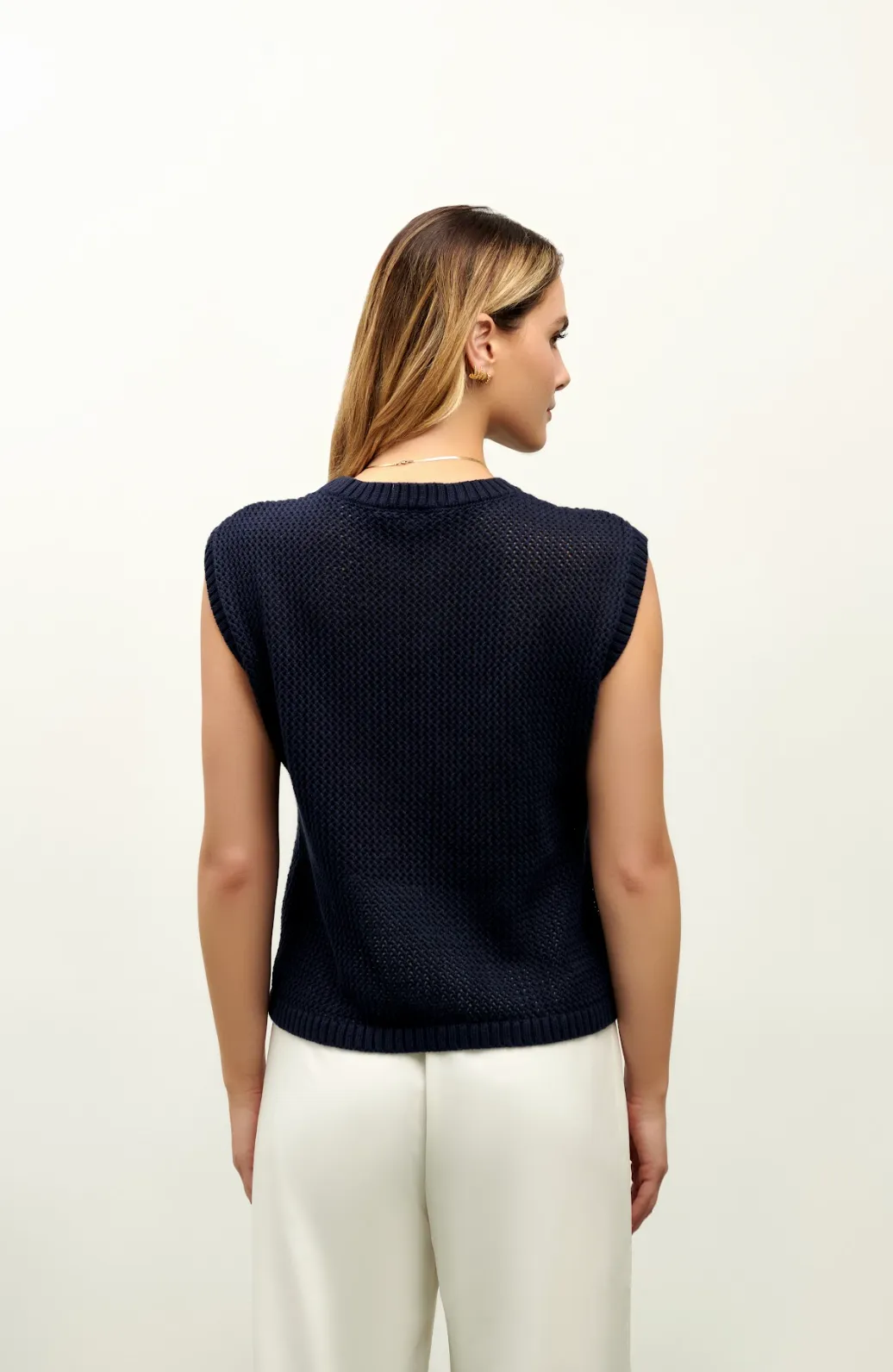 The Blake Knit Vest - Navy