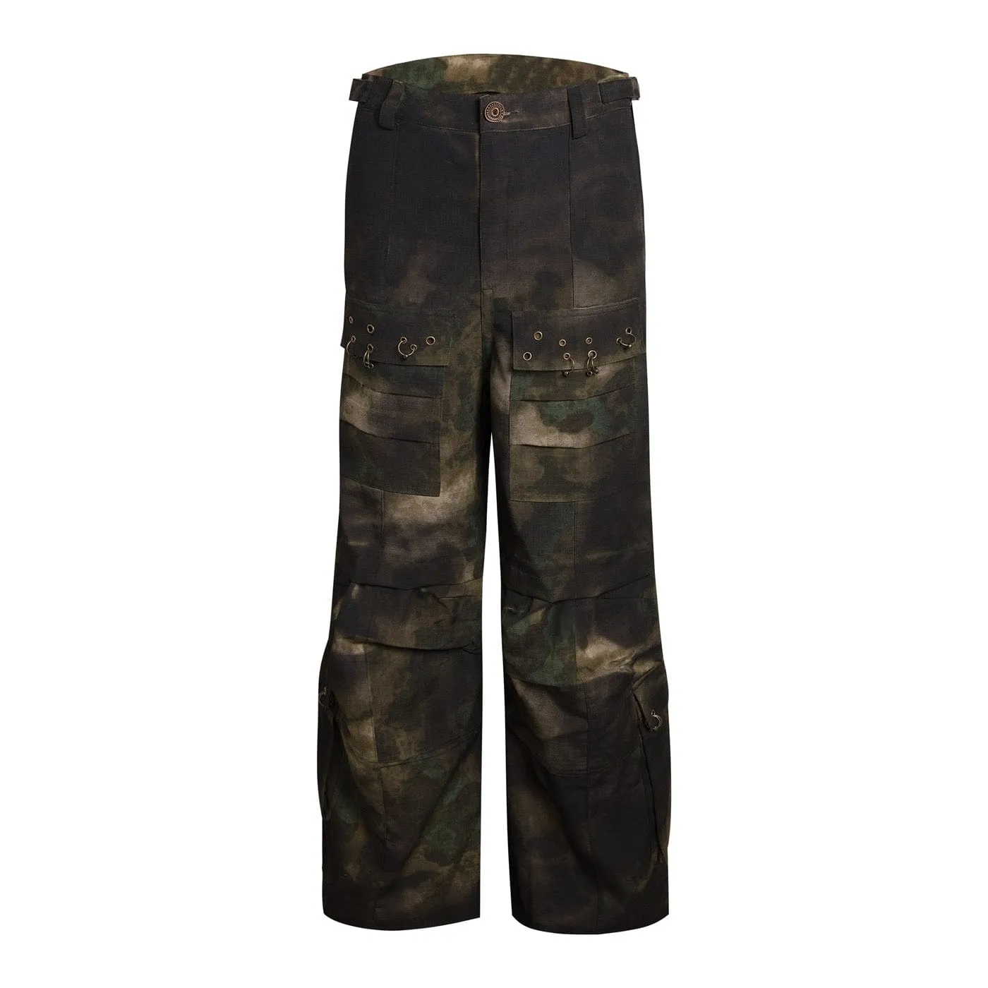 Tie Dye Cargo Flare Pants