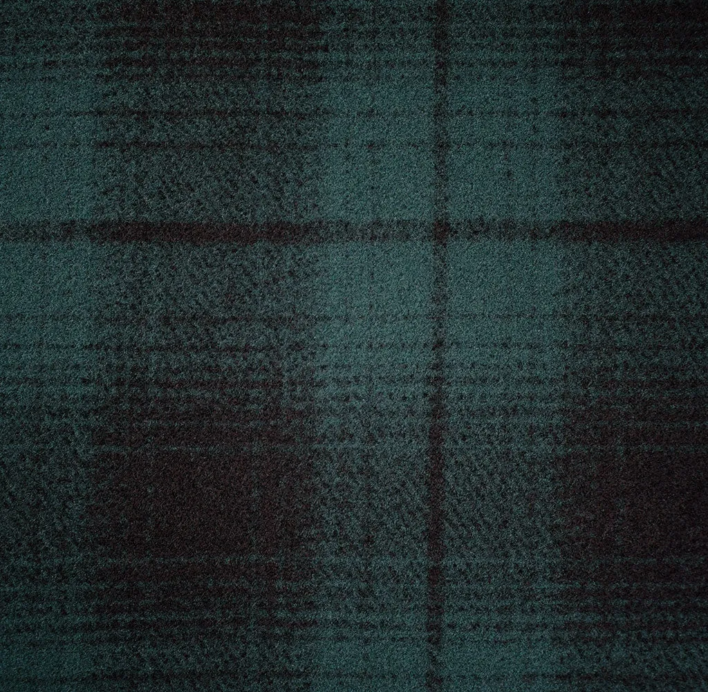 Tonal Plaid Recycled Fleece Shirting Evergreen