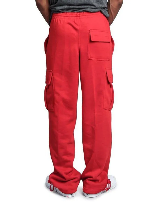 Upgrade Your Style with Men's Solid Color Elastic Waist Cargo Pants