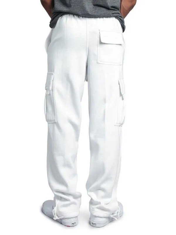 Upgrade Your Style with Men's Solid Color Elastic Waist Cargo Pants