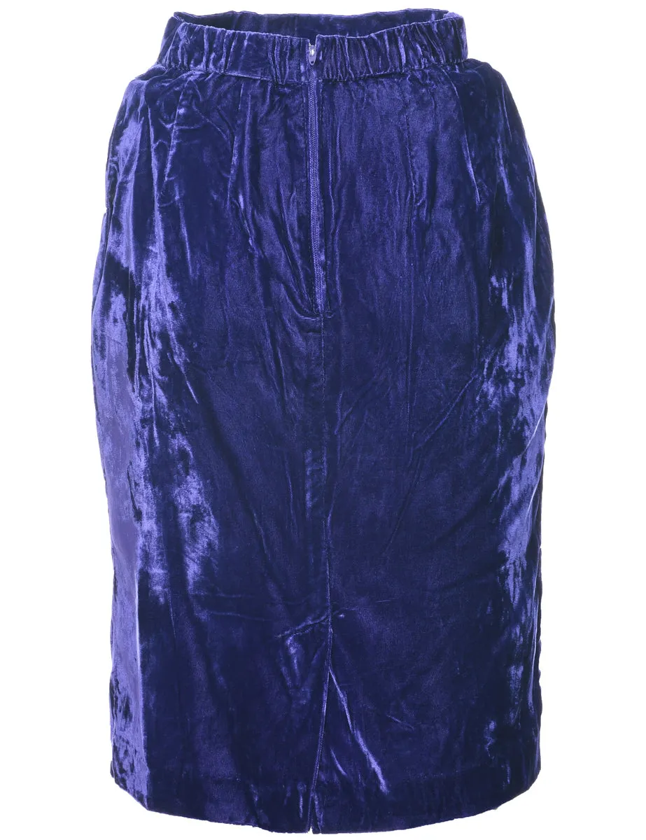 Velvet Pencil Skirt - XS