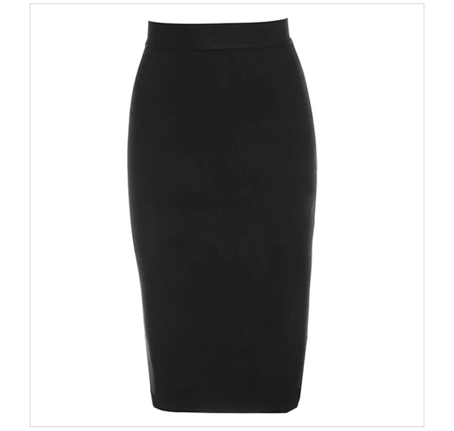 VenusFox Suede Leather Two-way Zipper High Waist Midi Skirt