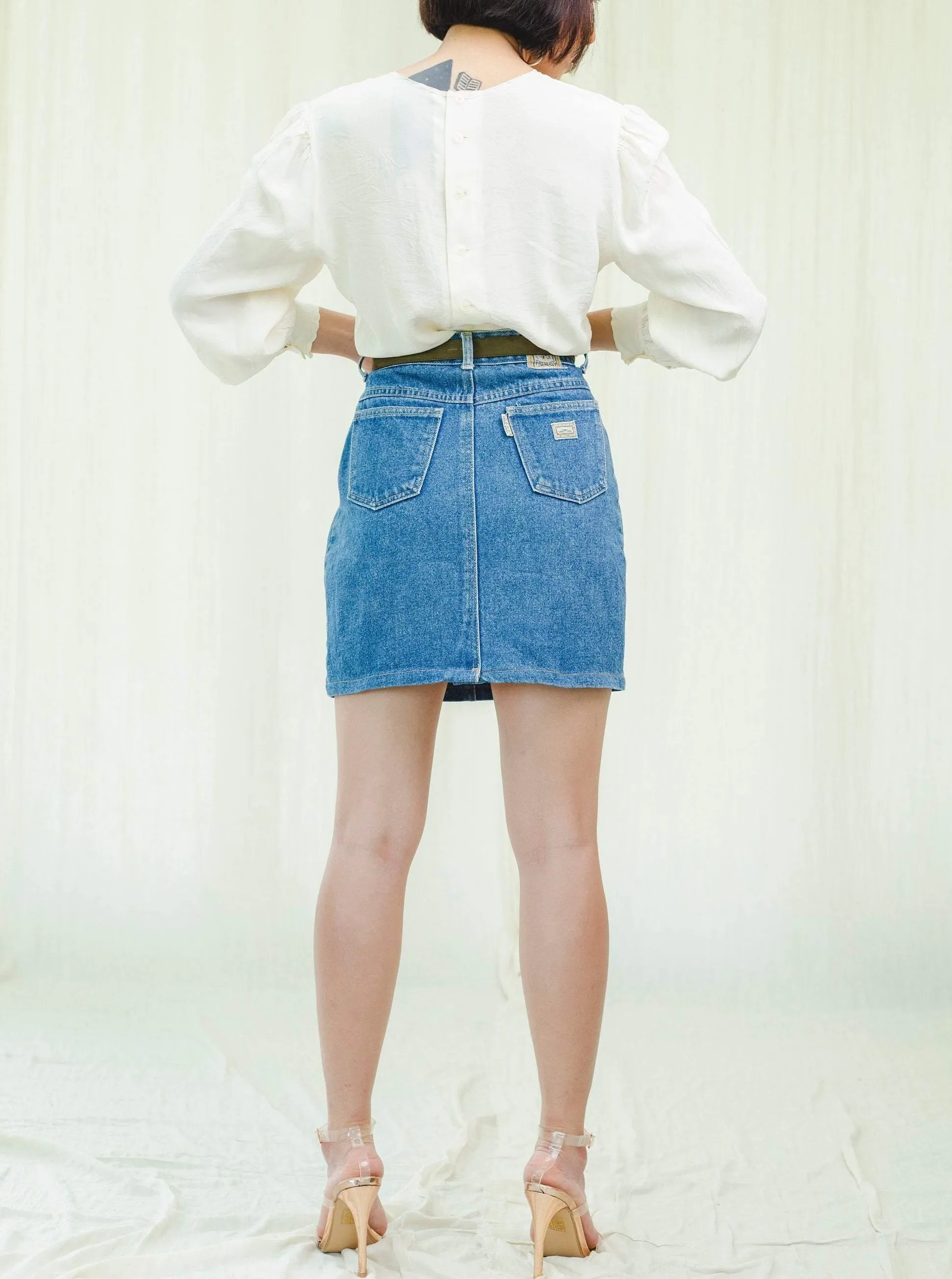 Vintage Denim 80s Mini Skirt