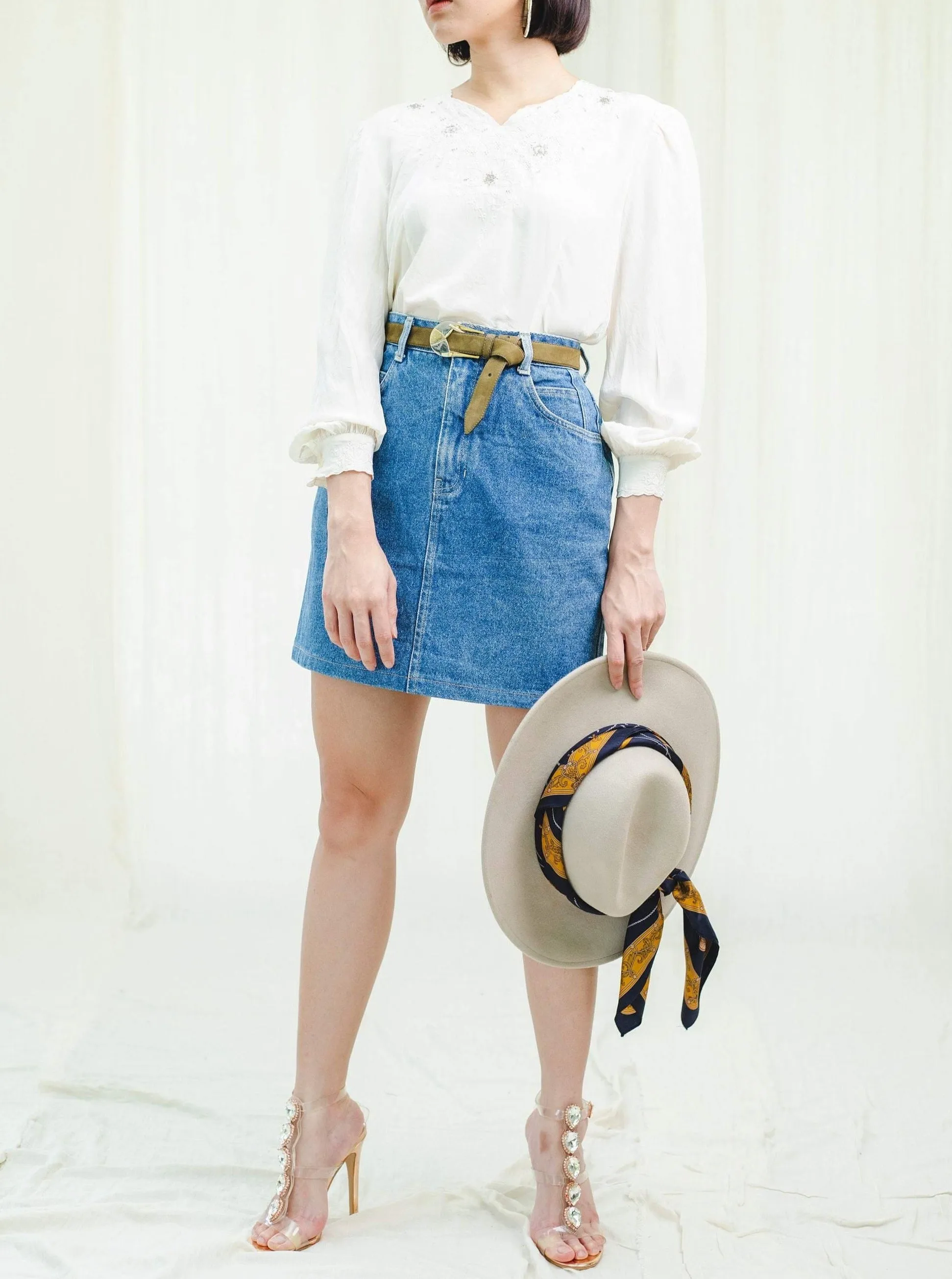 Vintage Denim 80s Mini Skirt