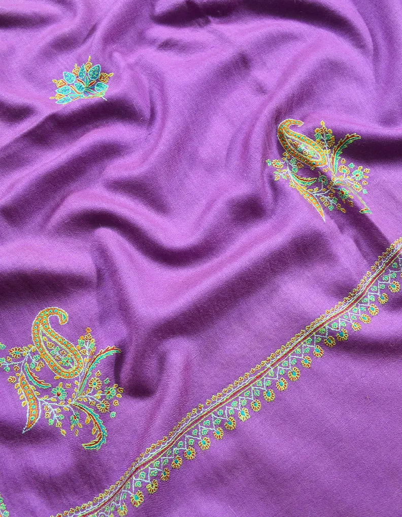 Violet booti embroidery pashmina shawl 7106