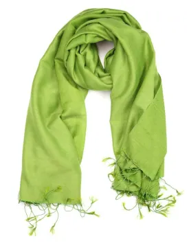 Water Pashmina Shawl in Grass Green