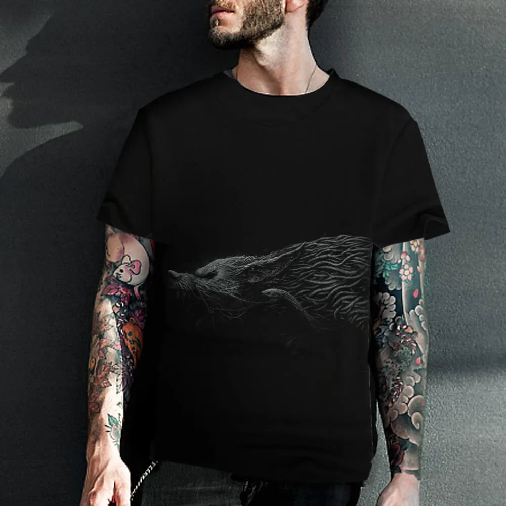 Wolf Demon Rattan Cotton T-shirt