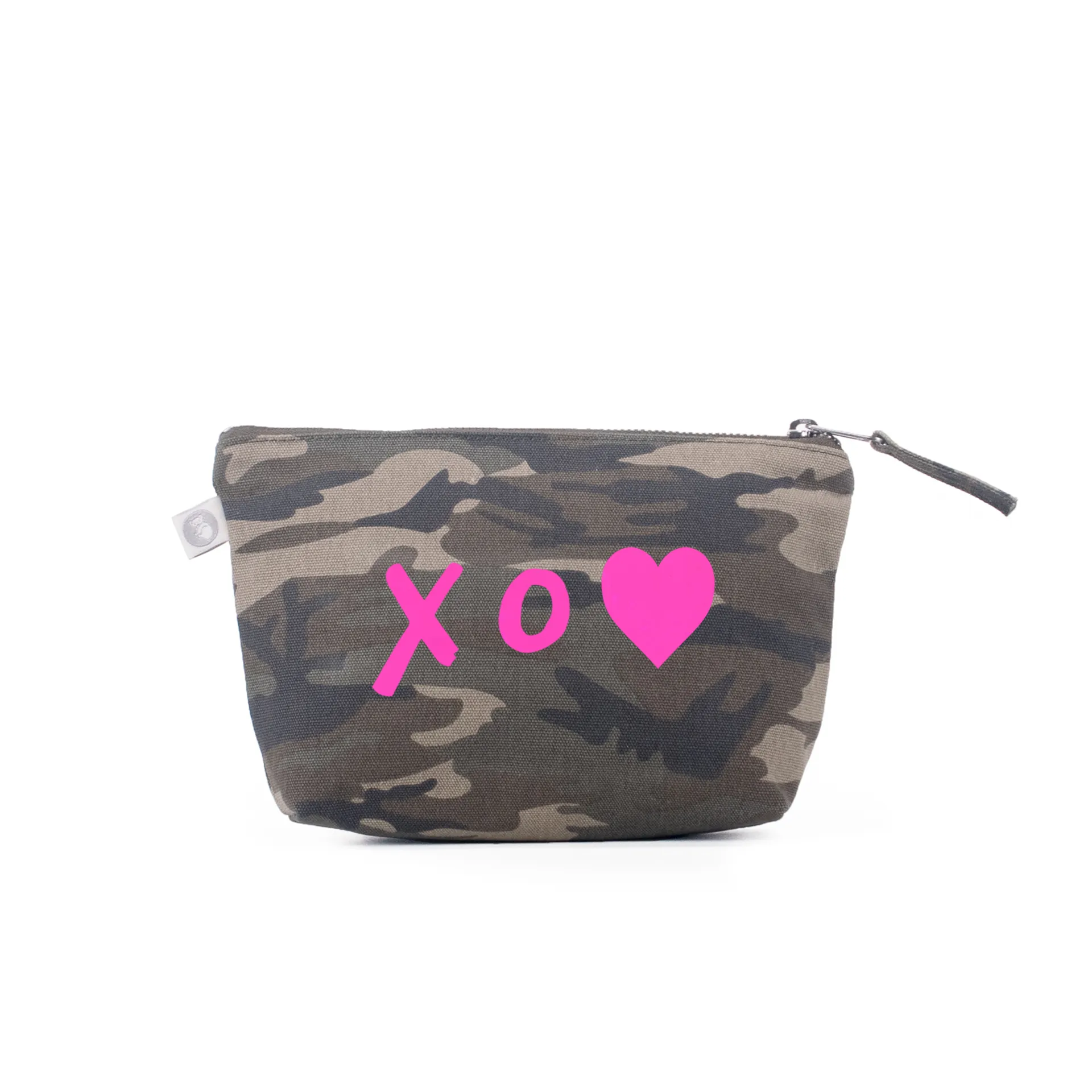 XOHeart: Makeup Bag Green Camo with Pink Neon