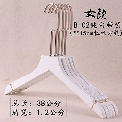 Xyijia Hanger (10Pcs/ Lot Wooden Hanger Pure White Clothing Store Hanger Long Hook Wood Hanger Wooden Hanger