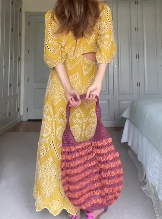 Yellow Hollow Art Dress